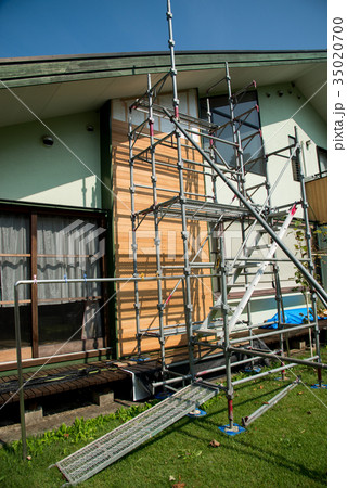 住宅リフォーム現場 足場 住宅リフォーム現場 足場 35020700
