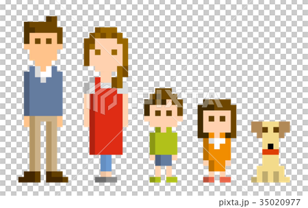 Pixel illustration: family 35020977