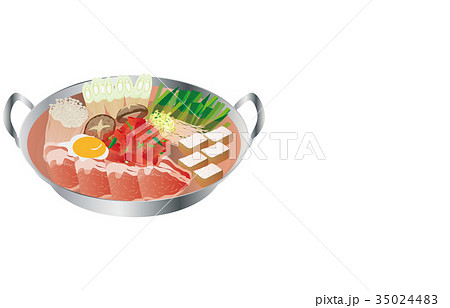 今日のご飯豚キムチ鍋のイラスト素材 35024483 Pixta