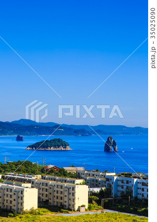 四方山からの眺め 廃高層アパート 大角力 母子島 池島炭鉱跡 長崎 35025090