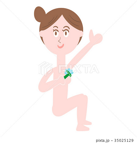 わき毛を剃る女性 35025129