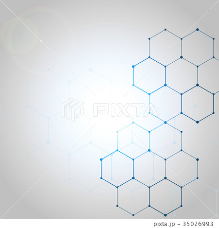 Abstract hexagon background 35026993
