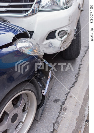 Car crash from car accident on the road Car crash from car accident on the road 35027406
