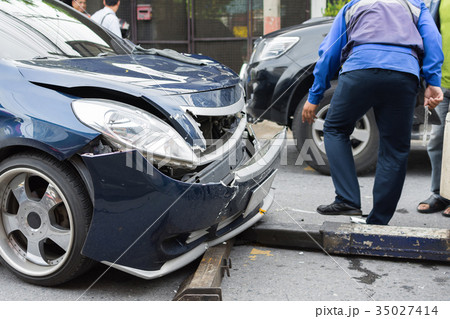 Car crash from car accident on the road Car crash from car accident on the road 35027414