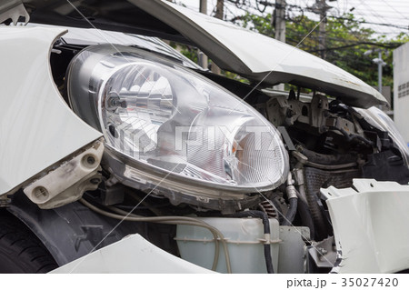 Car crash from car accident on the road 35027420