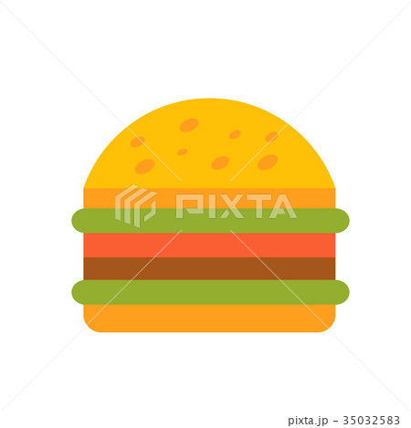 Hamburger, burger. Flat Vector Icon Illustration Hamburger, burger. Flat Vector Icon Illustration 35032583