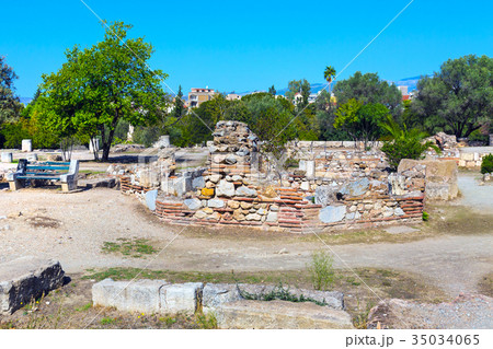Ancient Agora view in, Athens, Greece 35034065