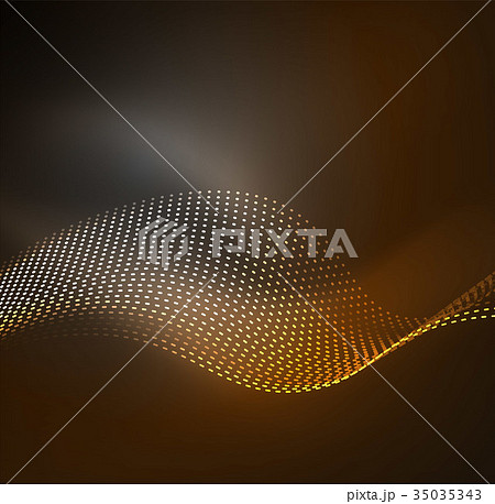 Vector wave particles background 35035343