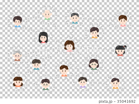 人間関係 ネットワーク イラスト（女性中心） 35041692
