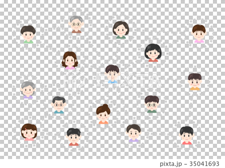 人間関係 ネットワーク イラスト（男性中心） 35041693