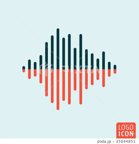 Sound wave icon isolated 35044851