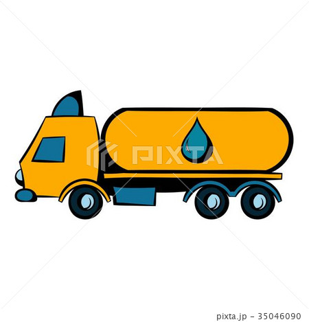 Truck with fuel tank icon, icon cartoon 35046090