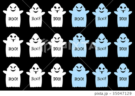 Funny ghost with smile, cheeks, inscription Boo Funny ghost with smile, cheeks, inscription Boo 35047129