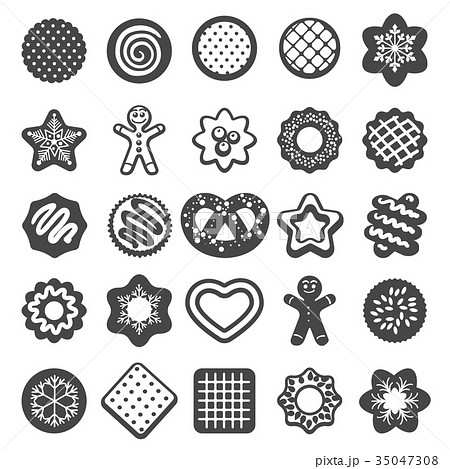 Christmas cookies icons 35047308