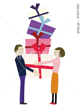 プレゼントを贈る　恋人　または夫婦 35047465