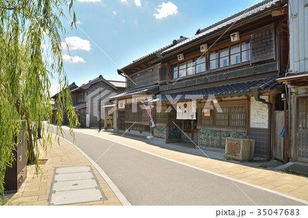 佐原散歩 木の下旅館 重要伝統的建造物群保存地区の写真素材