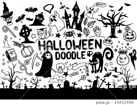 Hipster Hand drawn Crazy doodle Monster group 35052496