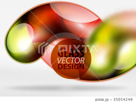 Digital techno abstract background, grey 3d space 35054249