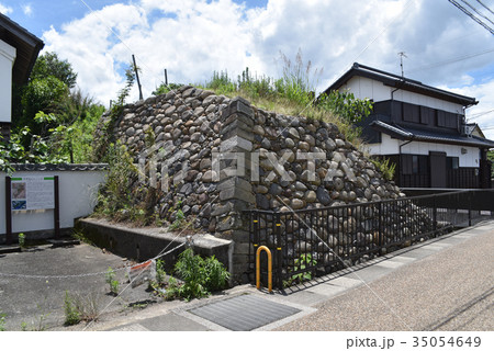 中津城　城下に残るおかこい山 35054649