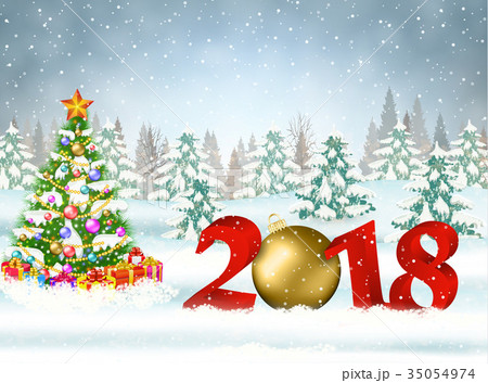 Christmas card with ball Christmas card with ball 35054974