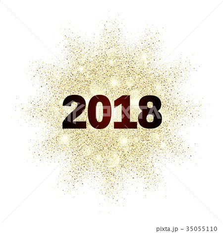 Gold glitter Happy New Year 2018 Gold glitter Happy New Year 2018 35055110