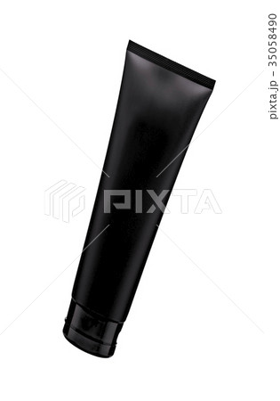 Black cream tube isolated 35058490