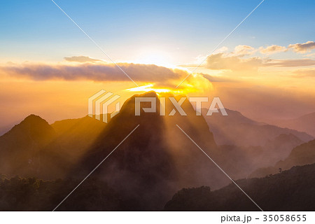 Sunset of Doi Luang Chaing dao in Thailand Sunset of Doi Luang Chaing dao in Thailand 35058655