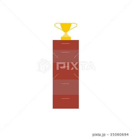 Flat style icon of winner cup, trophy, award Flat style icon of winner cup, trophy, award 35060694