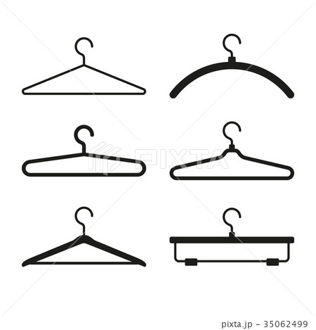 Clothes Hanger Icons Set. Vector 35062499
