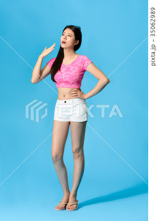 young pretty woman wearing summer clothing 35062989