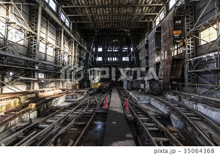 旧住友赤平炭鉱立坑　内部の様子 35064368