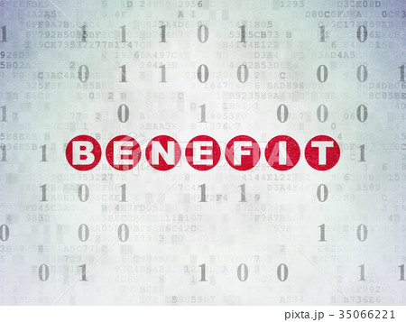 Finance concept: Benefit on Digital Data Paper Finance concept: Benefit on Digital Data Paper 35066221
