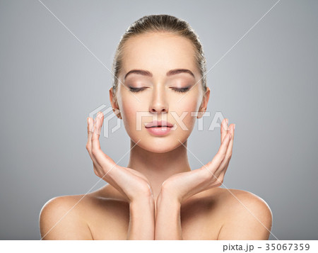Portrait of an Attractive girl with calm emotion Portrait of an Attractive girl with calm emotion 35067359