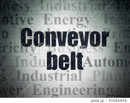 Industry concept: Conveyor Belt on Digital Data 35068848