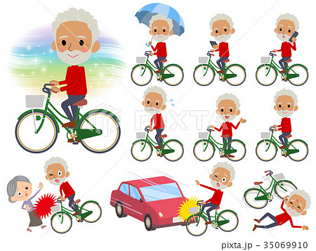 red high neck old man black_city bicycle red high neck old man black_city bicycle 35069910