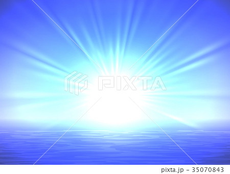 Abstract blue sunrise background 35070843