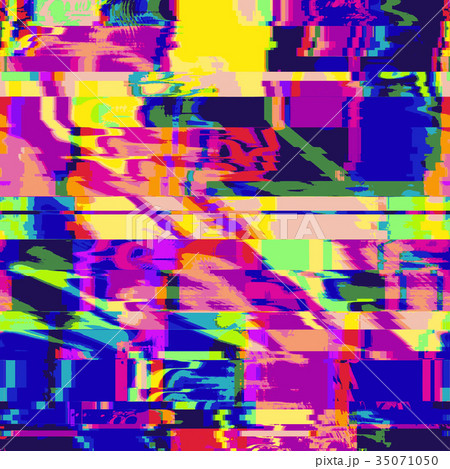 vector colorful glitch art background . 35071050