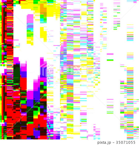 vector colorful glitch art background . 35071055