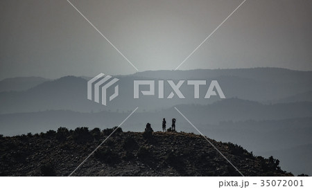 Mountaineer over Riglos mallos Mountaineer over Riglos mallos 35072001