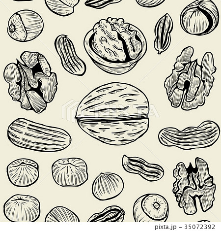 Walnut Background Patternのイラスト素材