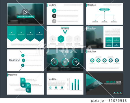 Blue presentation templates Infographic 35076918