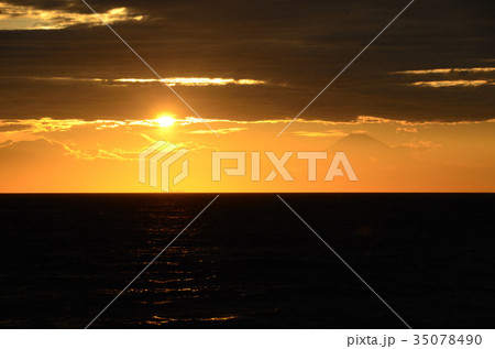 館山から見た富士山　千葉から見た富士山　富士山　 35078490