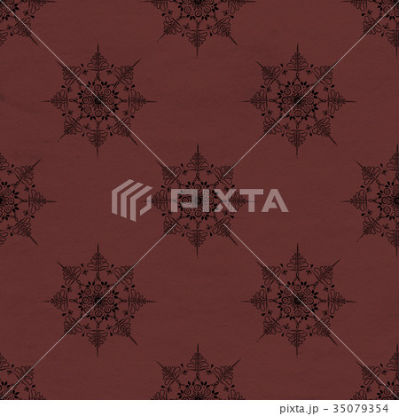 Mandala snowflake seamless pattern gentle Mandala snowflake seamless pattern gentle 35079354