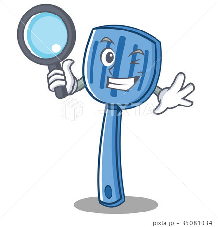 Detective spatula character cartoon style Detective spatula character cartoon style 35081034