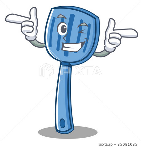 Wink spatula character cartoon style Wink spatula character cartoon style 35081035