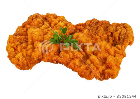 Wiener schnitzel isolated on white background 35081544