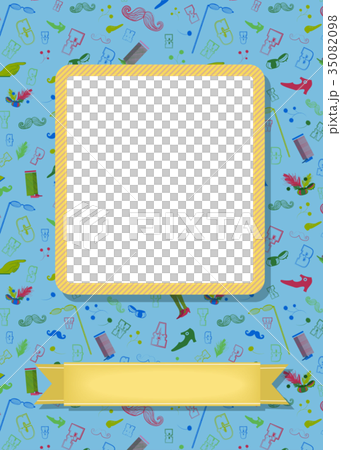 Retro frame for picture with banner for text Retro frame for picture with banner for text 35082098