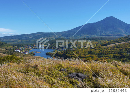 白樺湖と蓼科山 白樺湖と蓼科山 35083448