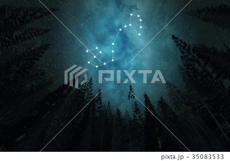 Constellation Sagittarius. Night sky. Horoscope. Constellation Sagittarius. Night sky. Horoscope. 35083533