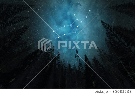 Constellation Sagittarius. Night sky. Horoscope. 35083538